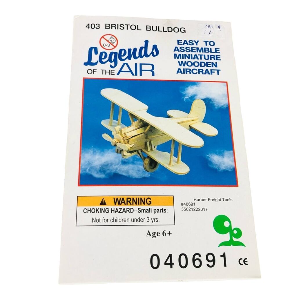 5 for $25| Legends Of The Air #403 Bristol Bulldog Wooden Aircraft Model‎ Kit
